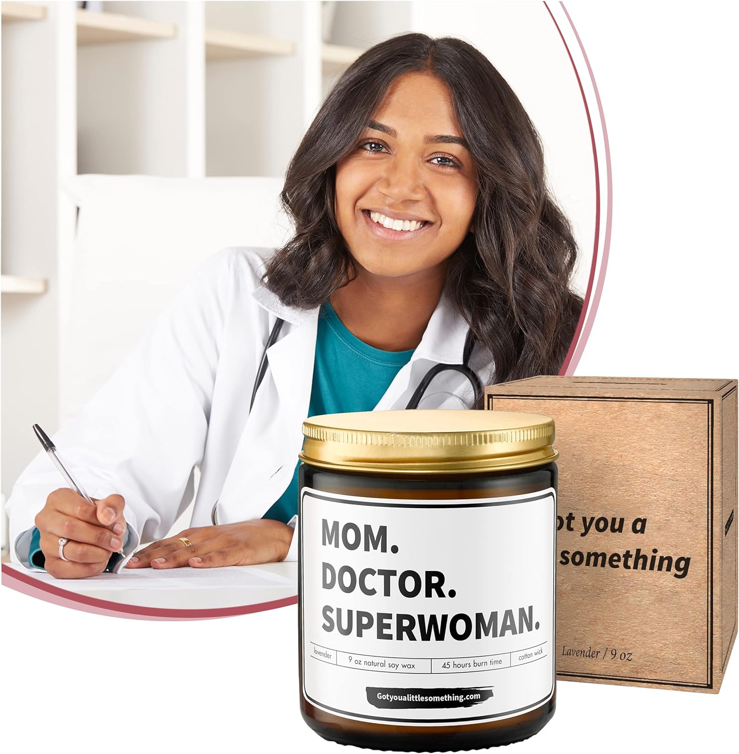 Scented Candle for Doctors Appreciation - Doctor Gifts for Women, Mother's Day Gifts for Female Doctors, Birthday Gift for Doctors, Surgeons, Pediatricians, Hospital Staff Bulk Thank You Present Idea - Image 2