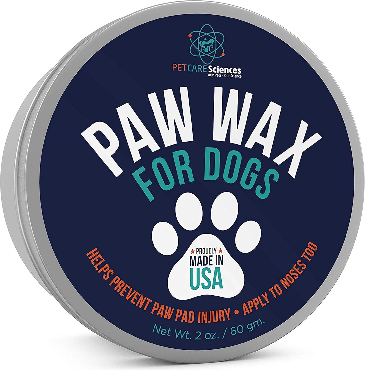 Paw Wax - 2 Oz Tin of Dog Paw Balm for Dry Paws - Paw Soother for Dogs - Paw Pad Moisturizer - Dog Paw Cream - Cat Paw Balm or Snout Soother for Dogs