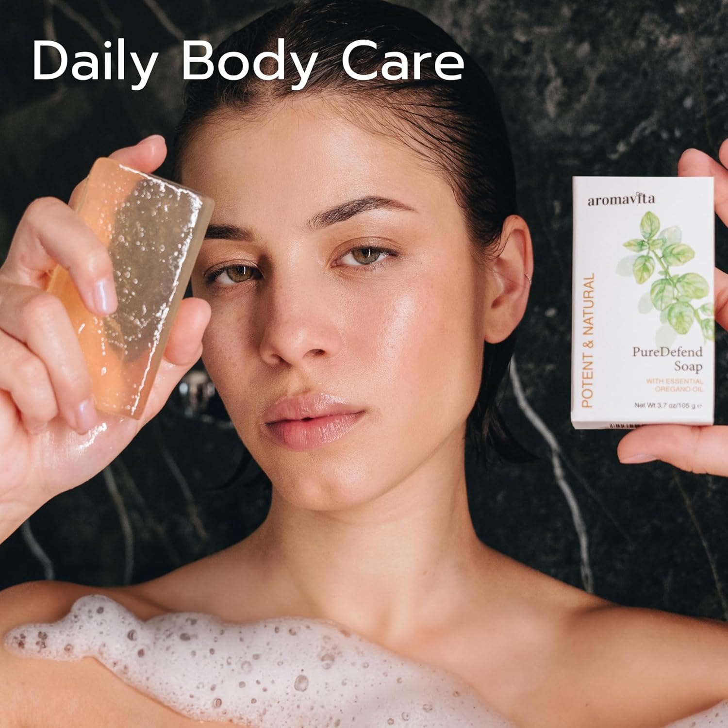 Natural Oregano Oil Soap Bar 1-Pack For Topical Skin Cleanser Acne Eczema Foot Nail Problems - Image 2