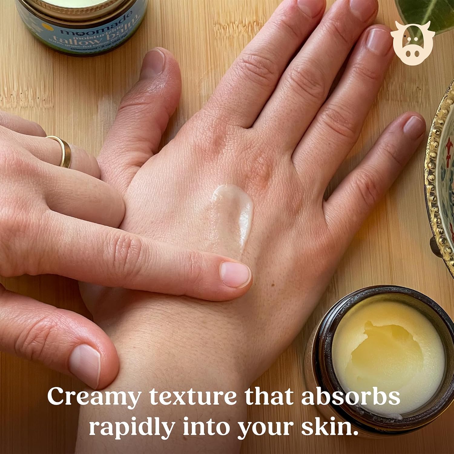 1 oz Unscented Organic Beef Tallow Balm with Rosehip Oil for Face, Body, and Baby Eczema - Image 5