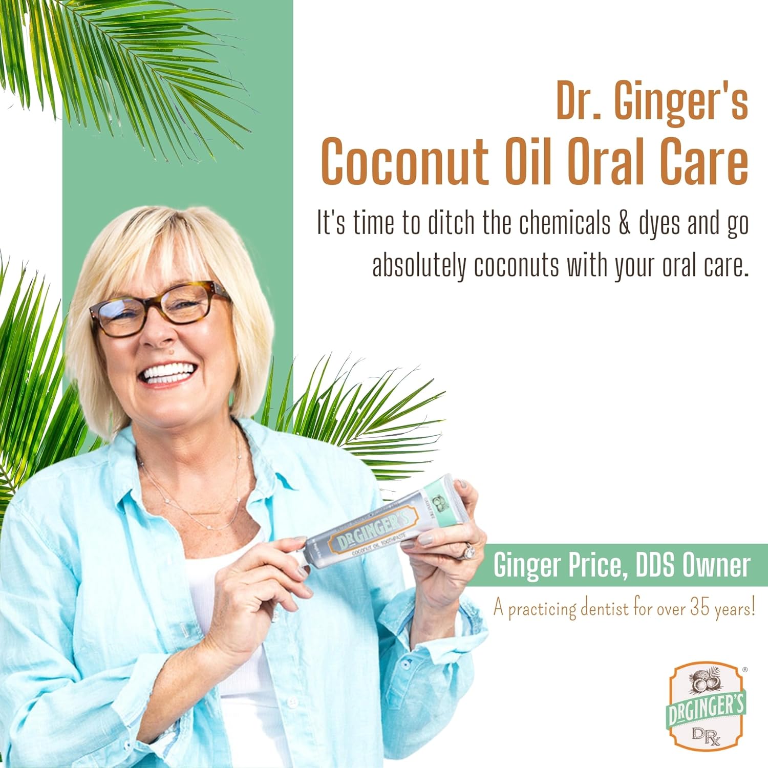 Dr. Ginger's White Charcoal Mint Dental Floss 3 Pack 32 Yards Coconut Oil Infused - Image 7