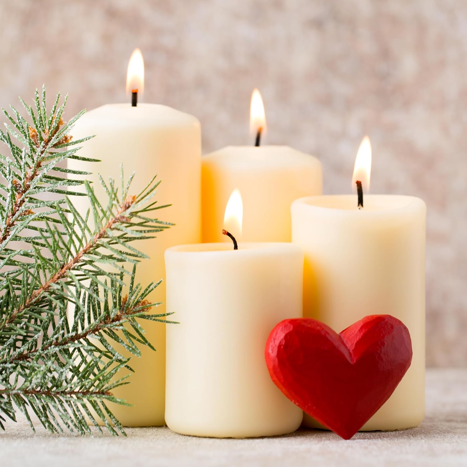 Vanilla Pillar Candles Set of 3 - Dripless Unscented - 3x3, 3x6 & 3x9 Decorative Candles for Home Decor & Table Centerpieces, PARNOO - Image 8