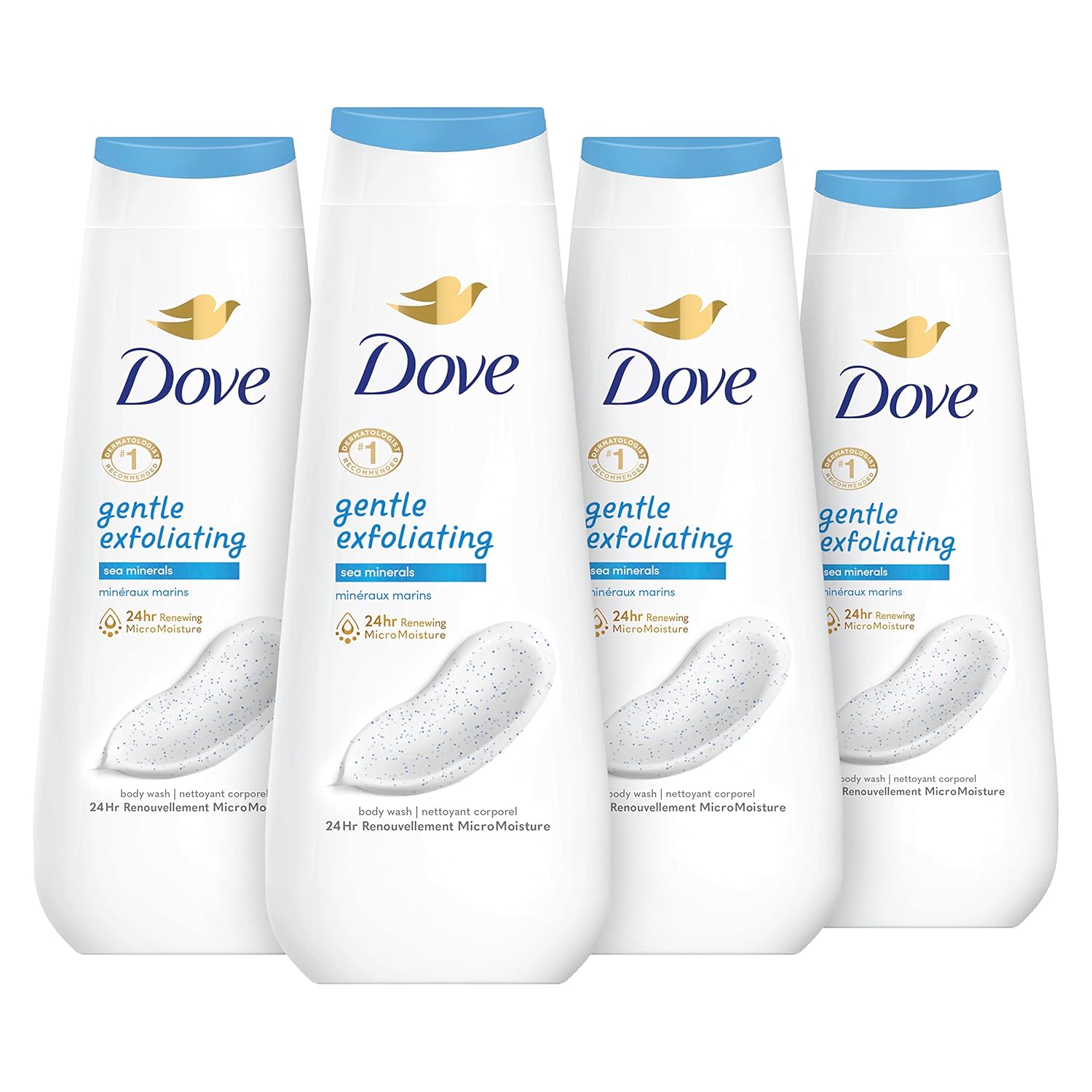 Dove Gentle Exfoliating Sea Minerals Body Wash 30.6 fl oz 3 Pack Sensitive Skin - Image 2
