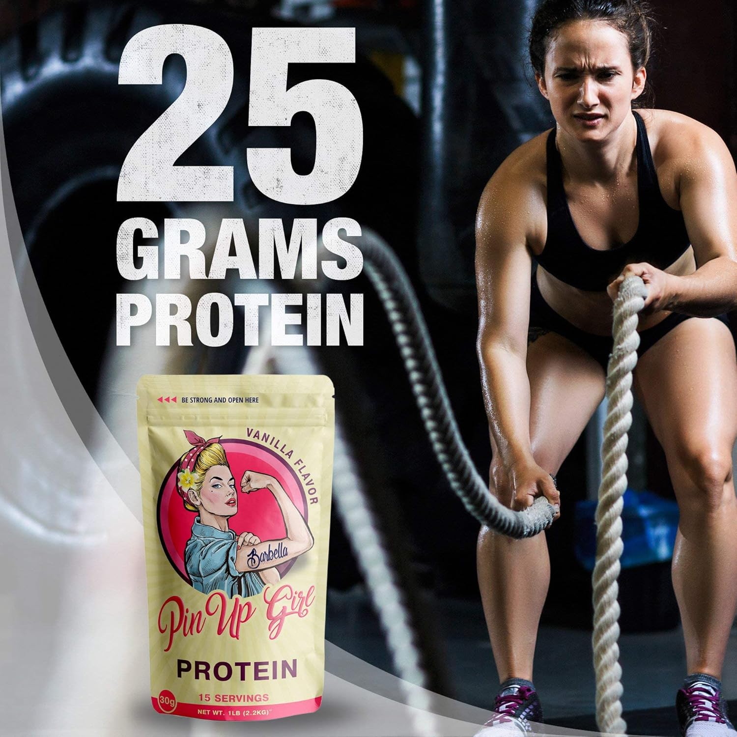 Whey Protein Isolate Powder | French Vanilla | 25g of Protein Per Serving | Premium Muscle-Building Whey Protein for Women | Fat Free, Low Calorie, Low Carb, No Added Sugar (32 Ounces)