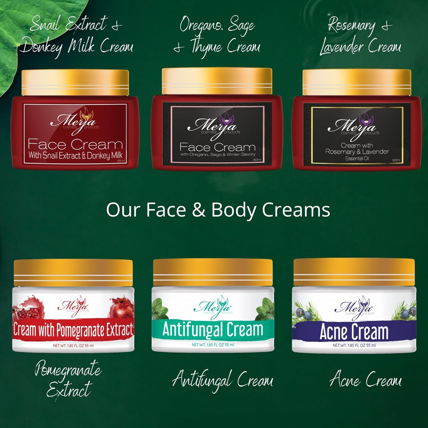Merja Herbs Natural Anti-Acne Face Moisturizer Cream Helichrysum Sage 55ml New - Image 8
