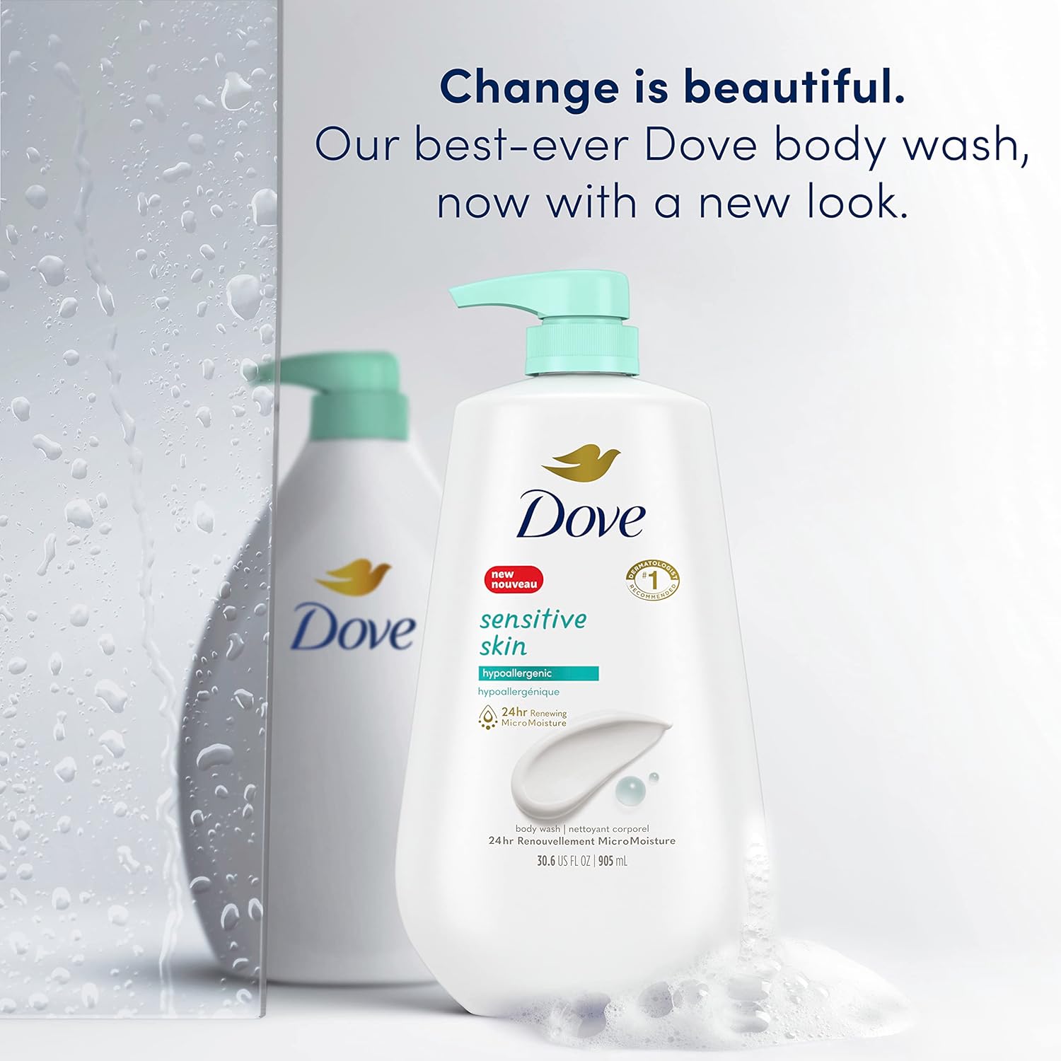 Dove Gentle Exfoliating Sea Minerals Body Wash 30.6 fl oz 3 Pack Sensitive Skin - Image 6