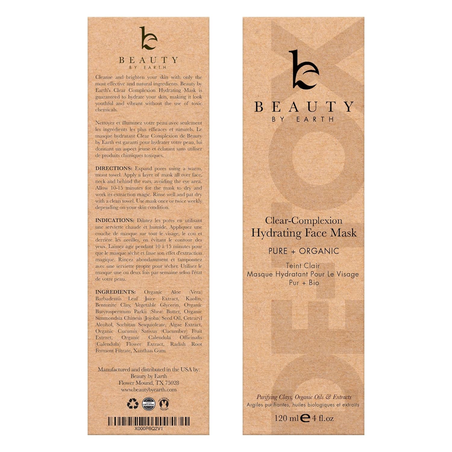 Beauty by Earth Clay Mask for Face - USA Made with Organic & Natural Ingredients, Non-Drying Pore Cleansing Mud Mask, Skin Care Facial Mud for Women & Men, Minimizes Pores and Excess Oil - Image 8