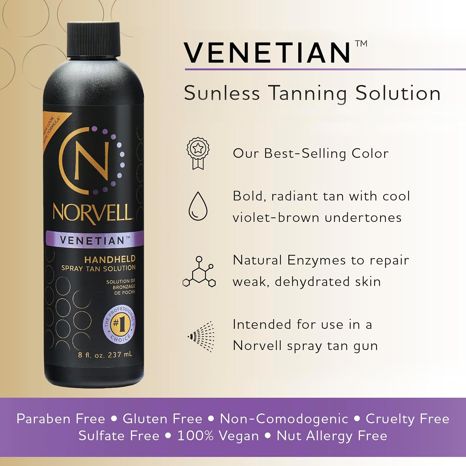 Norvell Venetian 8 fl oz Professional Sunless Tanning Spray Solution - Image 2