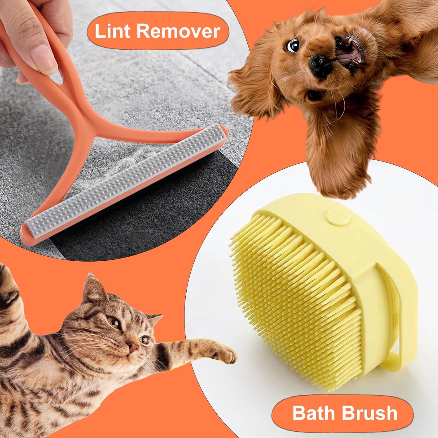 8-in-1 Dog Shower Sprayer with Built-in Soap Dispenser and Gentle Brush Attachment - Image 4