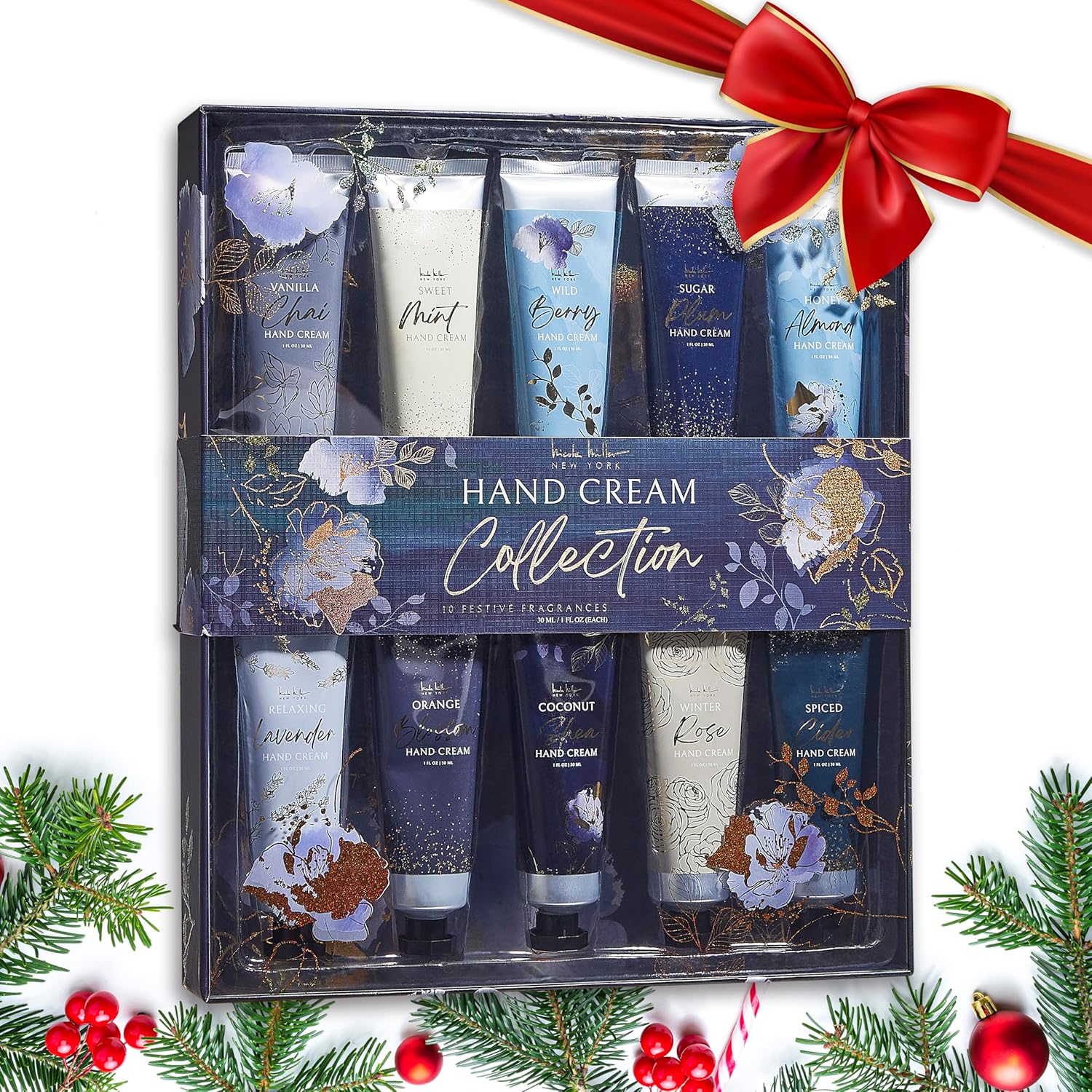 Nicole Miller New York 10-Piece Ultra Hydrating Floral Hand Cream Set 30ml - Image 6