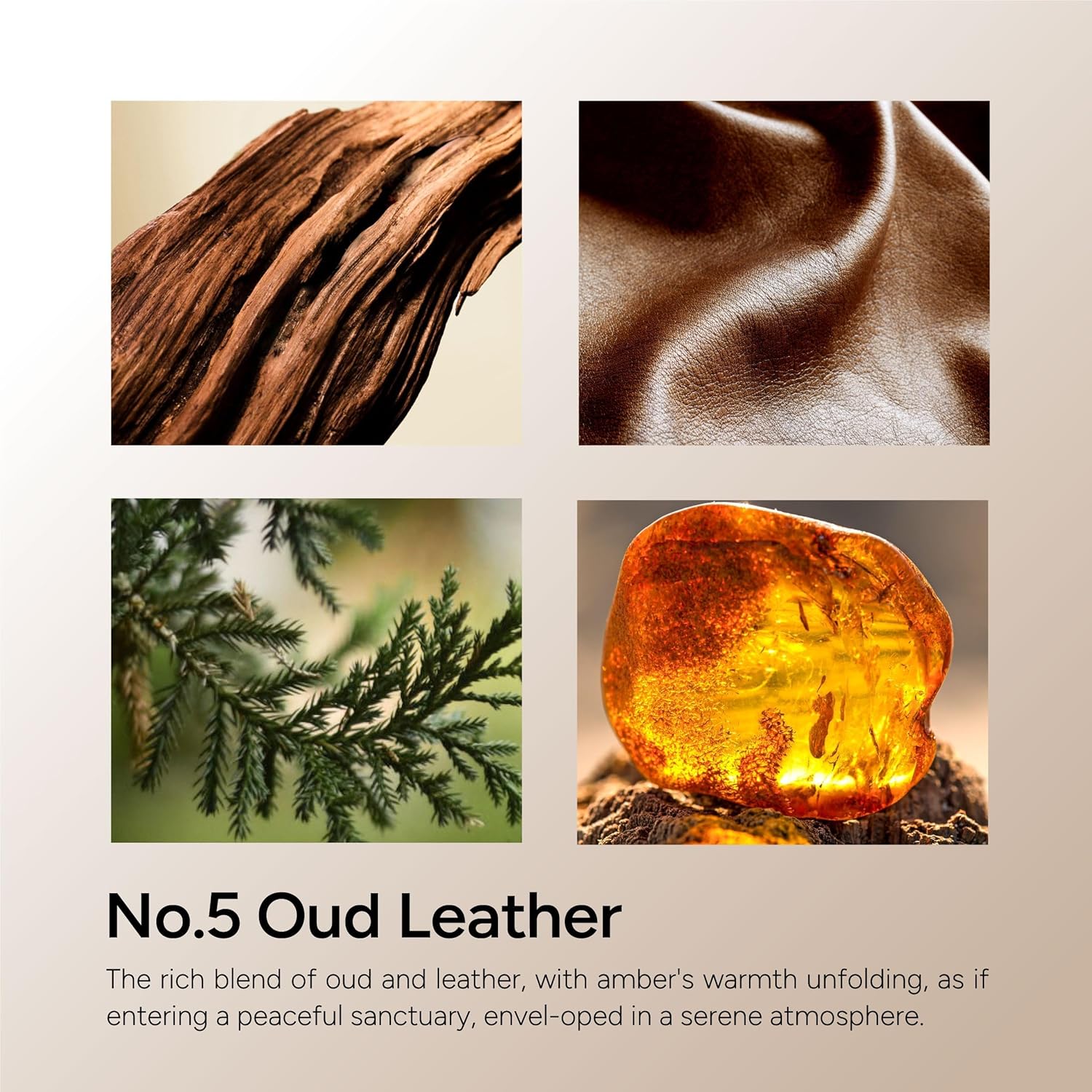 Oud & Leather Scented Candle, 11oz Aromatherapy Soy Wax Candles for Home Scented, Long Lasting, Oud Leather Scent for Home, Gifts for Men, Women, Friends, Teacher, Relaxation & Stress Relief - Image 4
