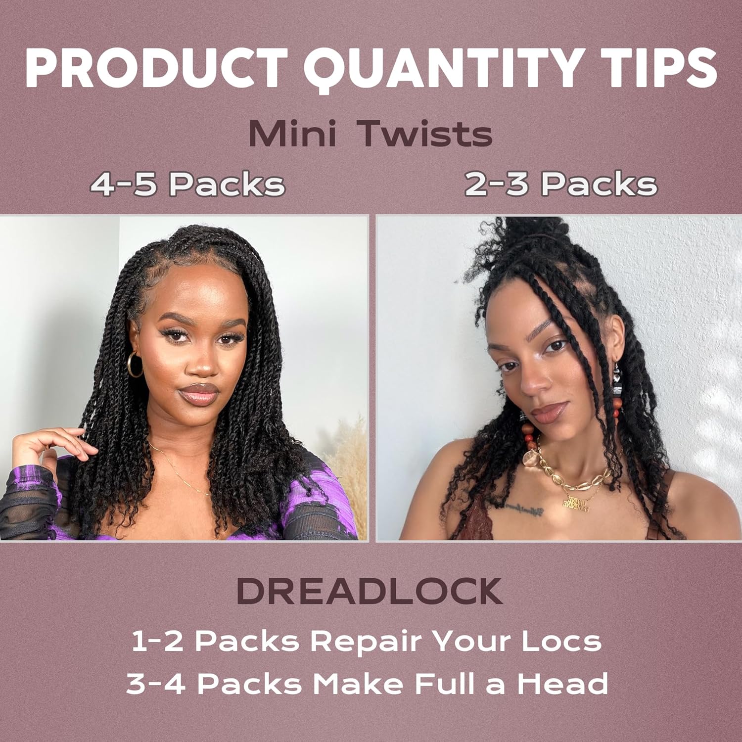 BLL 18 Inch 50g Black 1B Afro Kinky Bulk Human Hair for Mini Twists and Dreadlock Extensions - Image 5