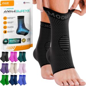 Modvel Foot & Ankle Brace Socks for Sprained Ankle Compression Sleeve - Plantar Fasciitis Relief Brace, Foot Support for pain Women & Men - Tendonitis & Arthritis Feet Sleeve, Stabilizing Ankles Wrap