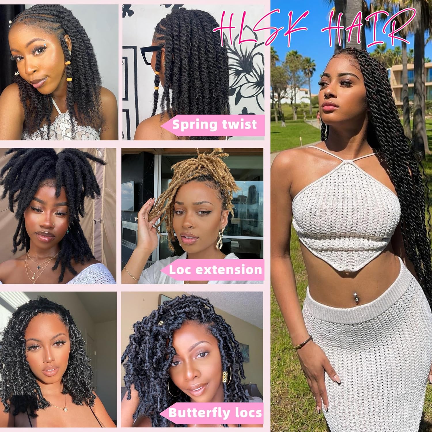 Afro Kinkys Bulk Human Hair 14 Inch 45g±5g/Pack for Dreadlock Extensions,Repair Locs, Twists and Braids Afro Kinky Curly bulk 100% Human Hair Natural Black Color (Natural Black, 14 inch) - Image 6