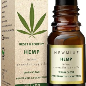 Migraine Headache Roll On Stick 300mg Hemp Peppermint Eucalyptus Clove Arnica Essential Oils Aromatherapy for Eaze Head Destress Gifts for Women Men