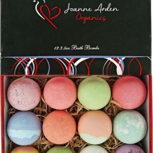 Bath Bombs for Women Gift Set. 12 Fizzy Handmade Shea Butter Essential Oil Bath Bombs for Mom & Wife. Gift for Women & Men.