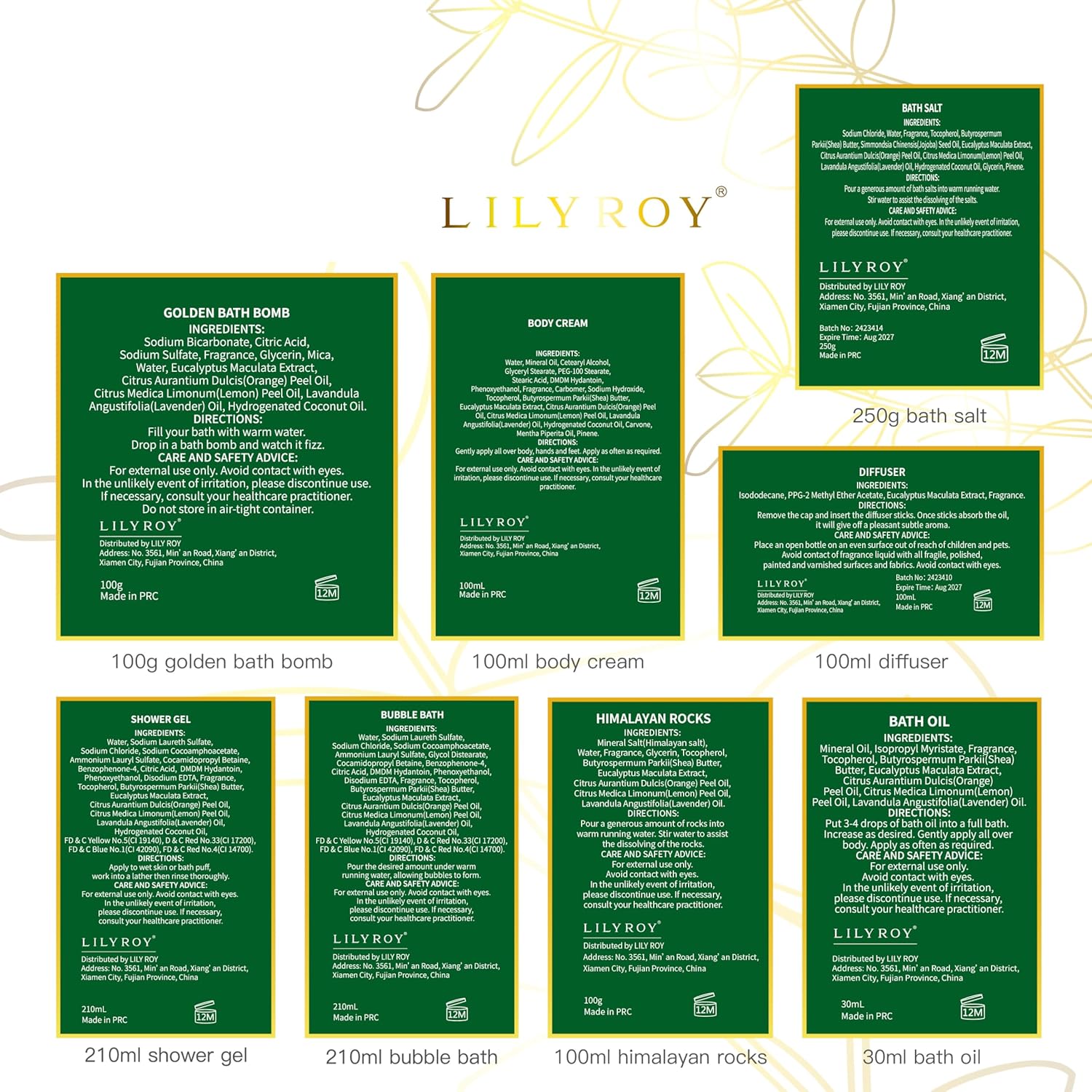 15-Piece Eucalyptus Bath Gift Set for Women and Men Spa Kit for Relaxation - Image 8
