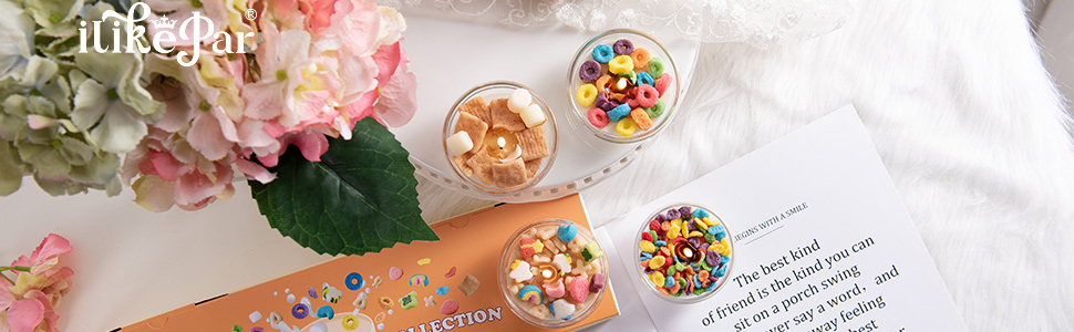 Mini Mix Funny Cereal Bowl Scented Aromatherapy Candles