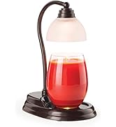 Candle Warmers Etc Aurora Candle Warmer Lamp For Top-Down Candle Melting, Bronze