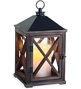 Candle Warmers Etc. Wooden Farmhouse Candle Warmer Lantern for Top-Down Candle Melting (Weathered...