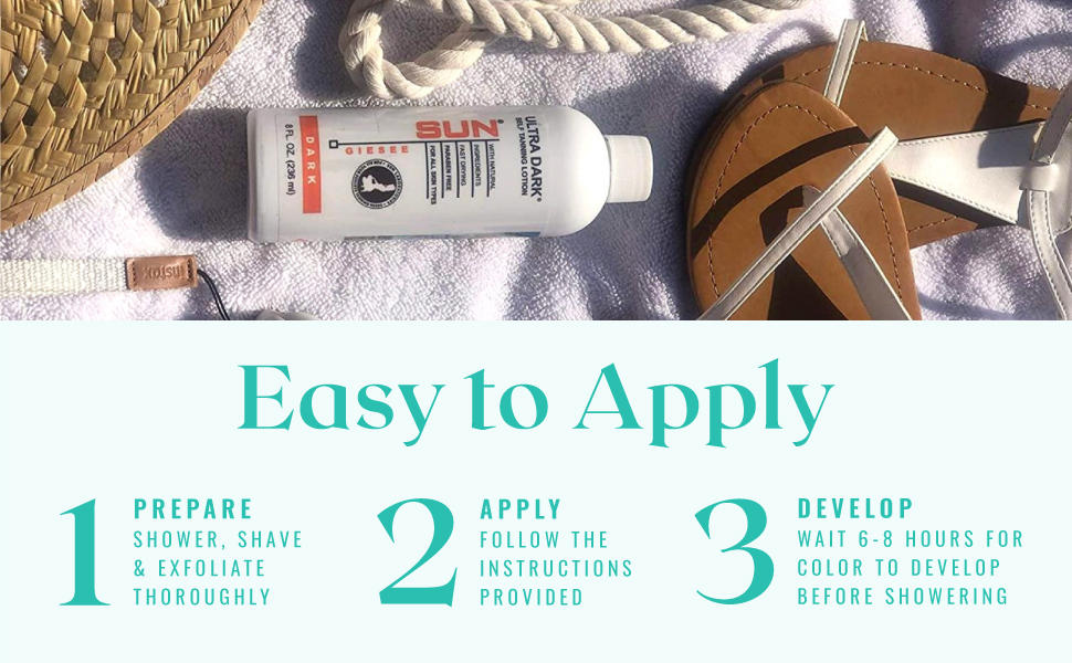 Easy to Apply! Step 1: Prepare, Step 2: Apply, Step 3: Develop