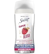 Secret Fresh Antiperspirant Deodorant for Women, 72hr Breathable Odor Protection with Pro-Hyaluro...