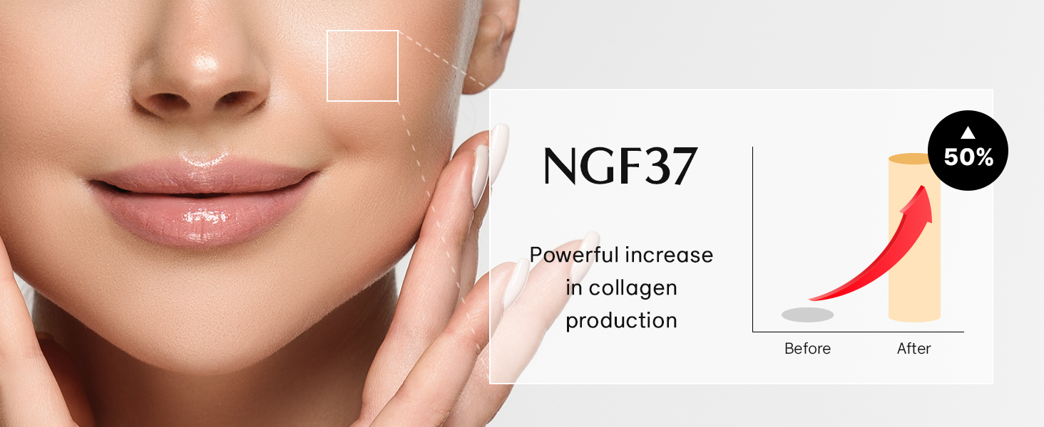 NGF37 antioxidant boost, cosmetic review, and growth factor chart with skin benefits korean skincare