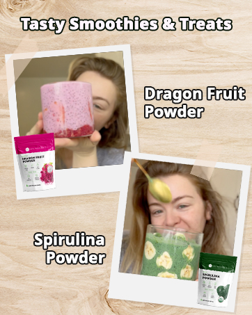 smoothie powder dragon fruit spirulina
