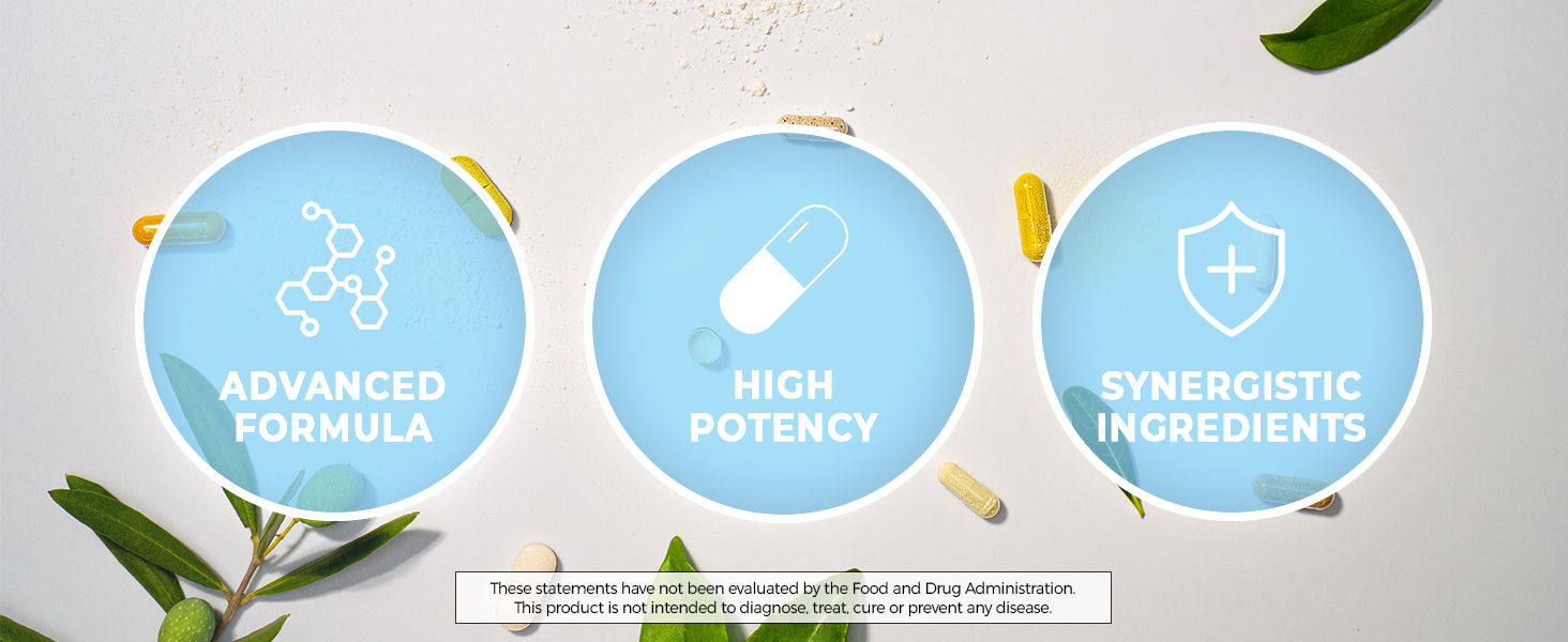 Product Actions Advanced Formula High Potency Synergistic Ingredients Capsules Tablets Blue