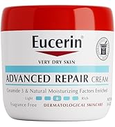Eucerin Advanced Repair Body Cream for Very Dry Skin, Fragrance Free Daily Body Moisturizer, 16 O...