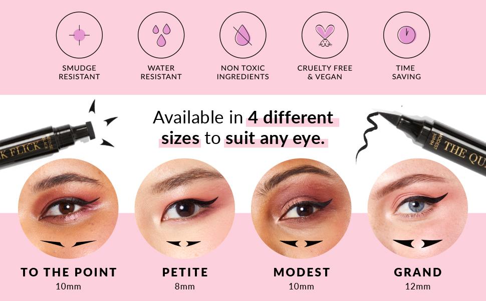 4 different sizes to suit any eye