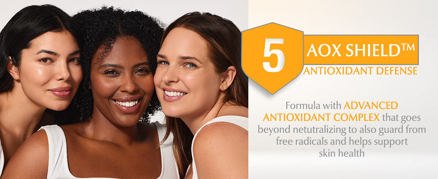 5 AOX Shield antioxidant defense helps support skin health