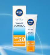 NIVEA Sun UV Face Shine Control SPF 50 Cream (50ml), Sun Cream Protects Against UVA/UVB Rays and ...