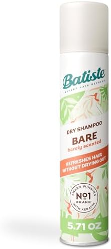 Batiste Dry Shampoo, Bare Fragrance, Refresh Hair and Absorb Oil Between Washes, Waterless Shampoo for Added Hair Texture and Body, 5.71 oz