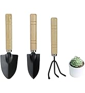 Wishlotus Mini Gardening Tools, 3Pcs Durable Gardening Hand Tools with Non-Slip Handles, Portable...