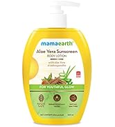 Mamaearth Aloe Vera Sunscreen Body Lotion with SPF 30 | Sun Protection with Deep Moisturization |...