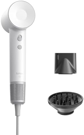 Laifen Hair Dryer SE, 200 Million Negative Ionic Blow Dryer with 105,000 RPM Brushless Motor 1400W Powerful Fast Drying High-Speed Low Noise Hairdryer with Magnetic Attachments