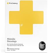 First Honey Manuka Honey Adhesive Bandages 6 Pack | Latex Free, Antibiotic Free Wound Dressing | ...