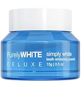 PurelyWHITE DELUXE, Whitening Powder - Removes Stains, No Sensitivity - Enamel-Safe Toothpaste Wh...