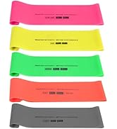 Resistance Bands Set for Men and Women，Resistance Loop Exercise Bands- Pack of 5 Different Resist...