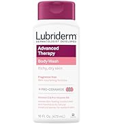 Lubriderm Advanced Therapy Body Wash, Unscented Nourishing Cleanser with Pro-Ceramide, Vitamin E ...