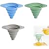 Kitchen Funnel Set 3 Pack,2026 New Food Grade Silicone Collapsible Funnel,Small Funnels for Filling Small Bottles, for Water Bottle Liquid Transfer Kitchen Gadgets (3Pcs)