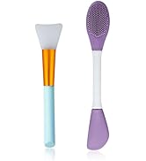 Wishlotus 2Pcs Silicone Face Mask Brush, Reusable Facial Brushes Applicator for Applying Skin Car...