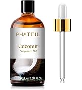 PHATOIL 3.38FL.OZ Coconut Fragrance Oils for Aromatherapy, Essential Oils for Diffusers for Home,...