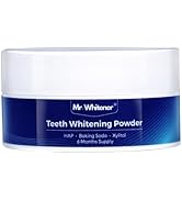 Teeth Whitening Powder - Dentist-Approved & Enamel-Safe, Tea, Coffee, Wine, Smoking and Yellow To...