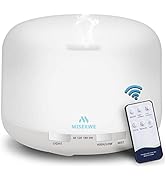 Miserwe 500ml Diffuser with Remote Control Waterless Automatic Shut Off Essential Oil Diffusers w...