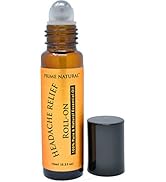 Headache Relief Essential Oil Roll On 10ml, Pre-Diluted, Ready to Use Roller for Migraine, Tensio...