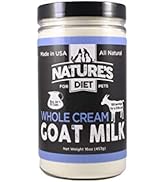 Nature's Diet Pet Dried Whole Cream Goat Milk for use as High Protein, Hypoallergenic Digestion, ...