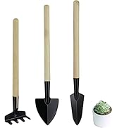 Wishlotus Mini Gardening Tools, 3Pcs Durable Gardening Hand Tools with Non-Slip Handles, Portable...