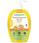 Mamaearth Vitamin C SPF 30 Sunscreen Body Lotion | Helps Prevent Tanning & Adds Glow to Skin | Li...